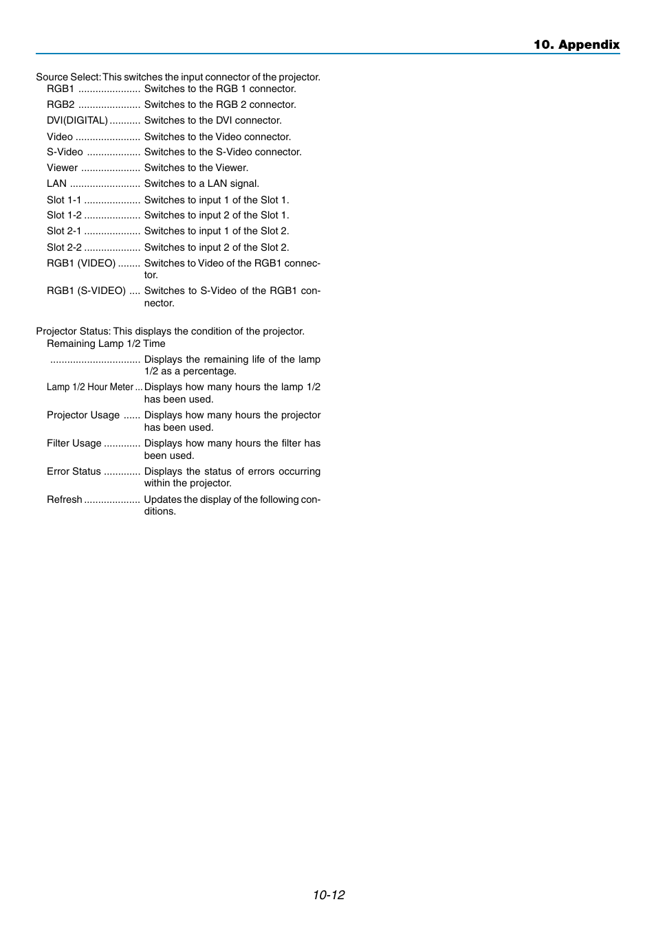 Appendix | NEC GT5000 User Manual | Page 105 / 105