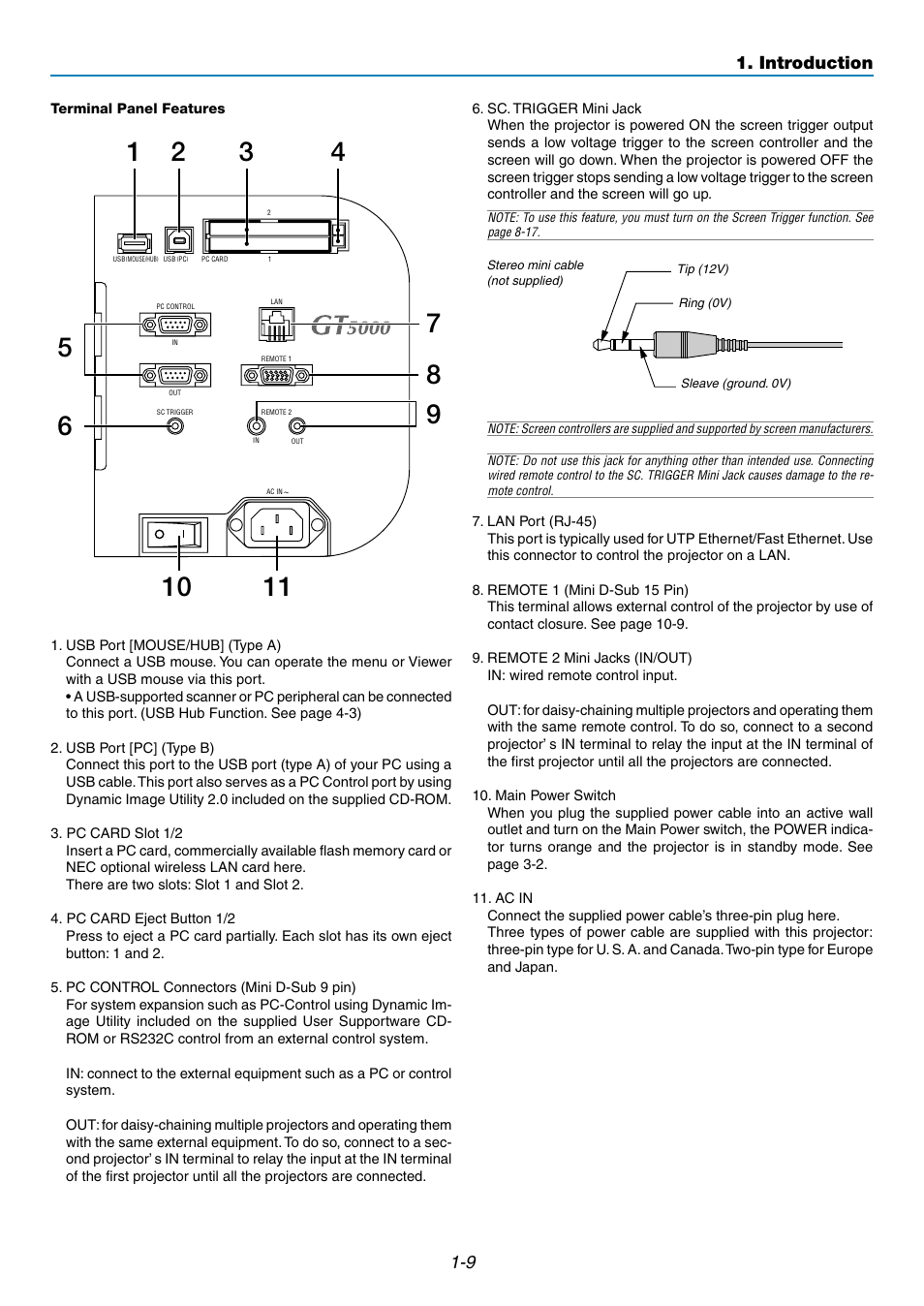 Introduction | NEC GT5000 User Manual | Page 14 / 105