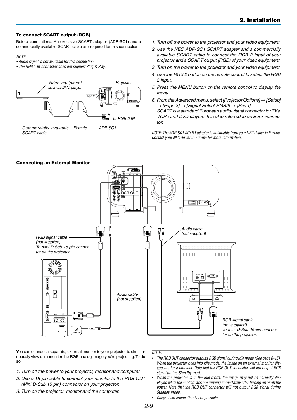 Installation | NEC GT5000 User Manual | Page 27 / 105