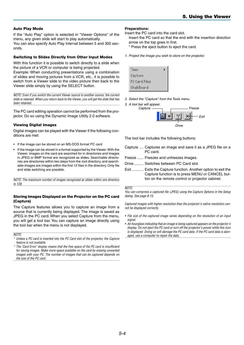 Using the viewer | NEC GT5000 User Manual | Page 45 / 105