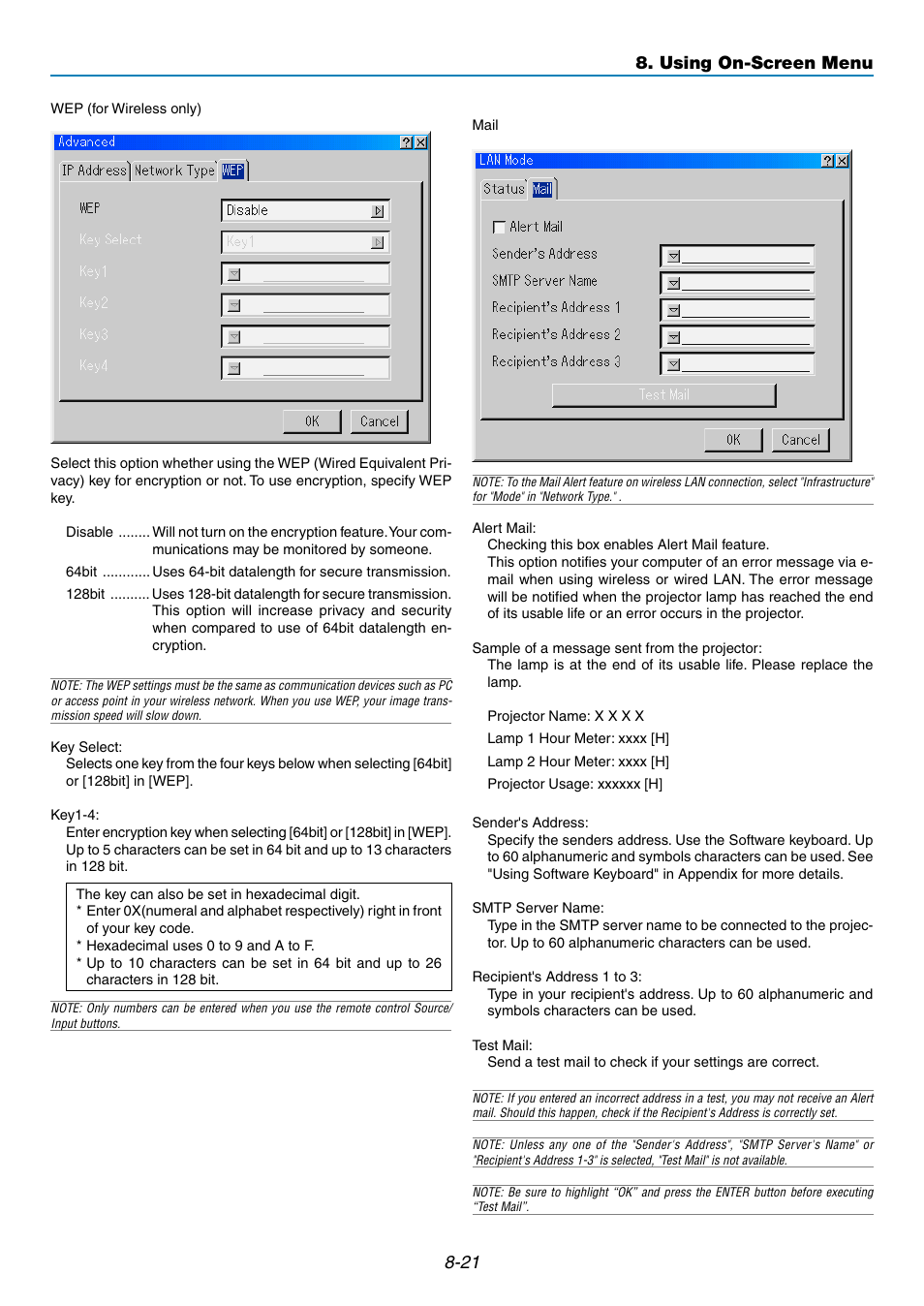 Using on-screen menu | NEC GT5000 User Manual | Page 83 / 105