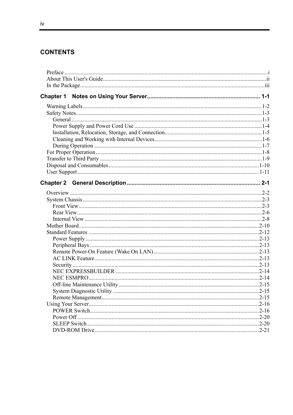 NEC Express 5800/230Eh User Manual | Page 10 / 342