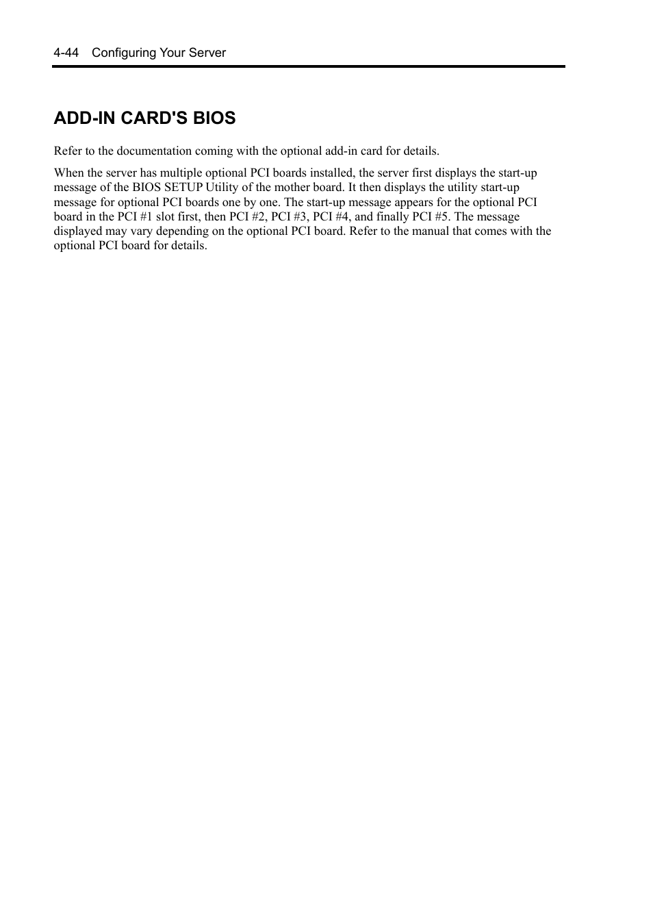 Add-in card's bios | NEC Express 5800/230Eh User Manual | Page 108 / 342