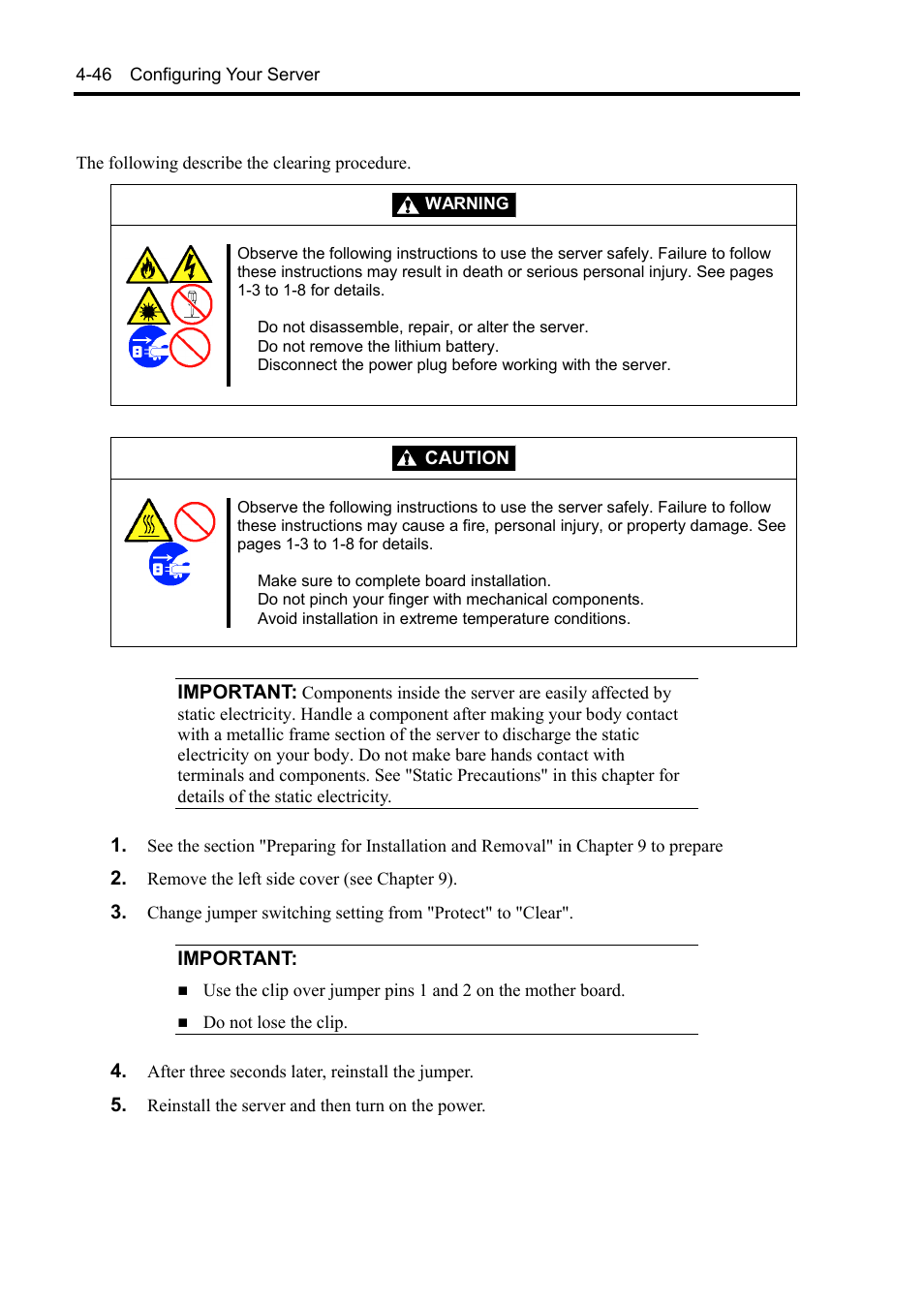 Important | NEC Express 5800/230Eh User Manual | Page 110 / 342