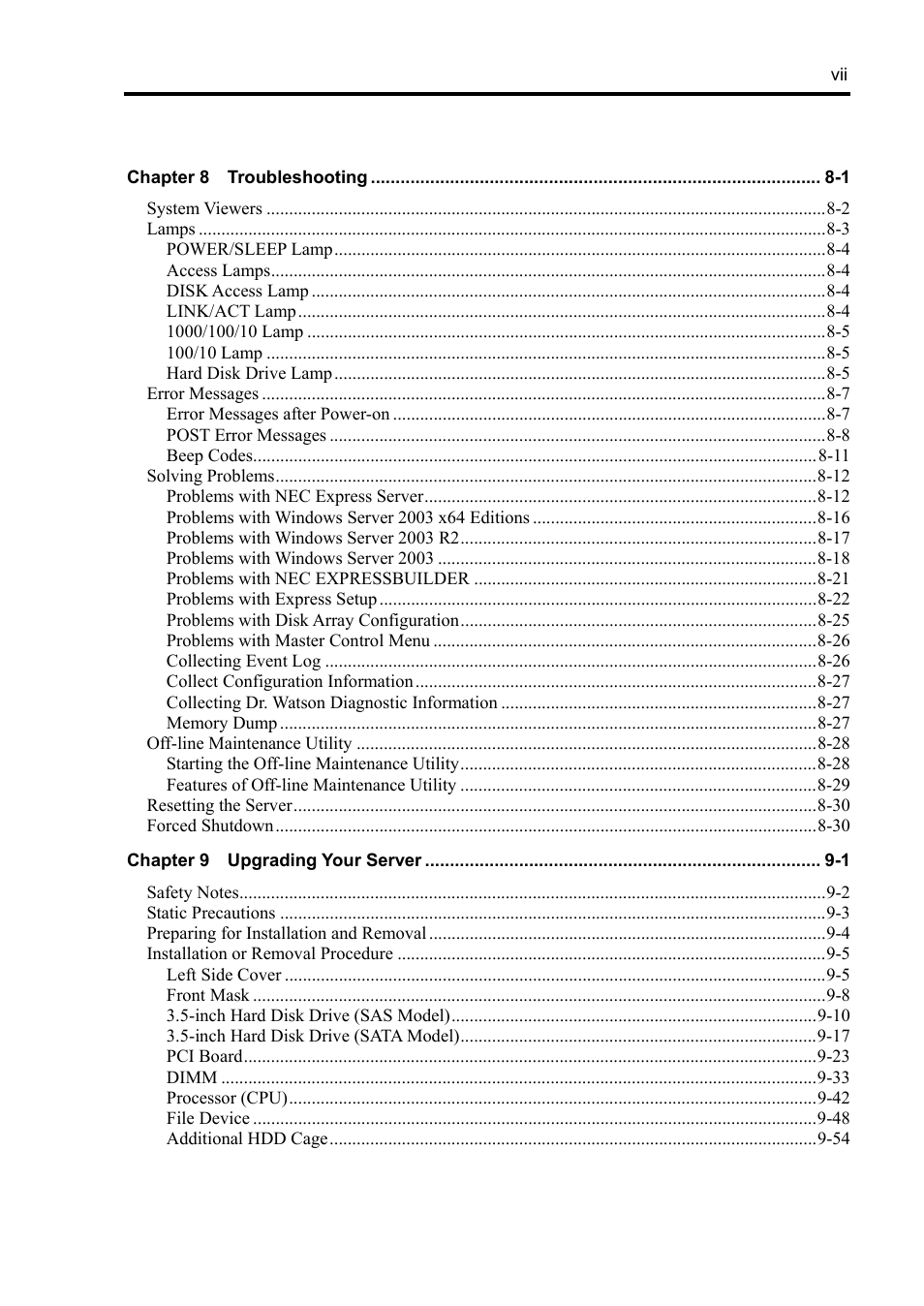 NEC Express 5800/230Eh User Manual | Page 13 / 342