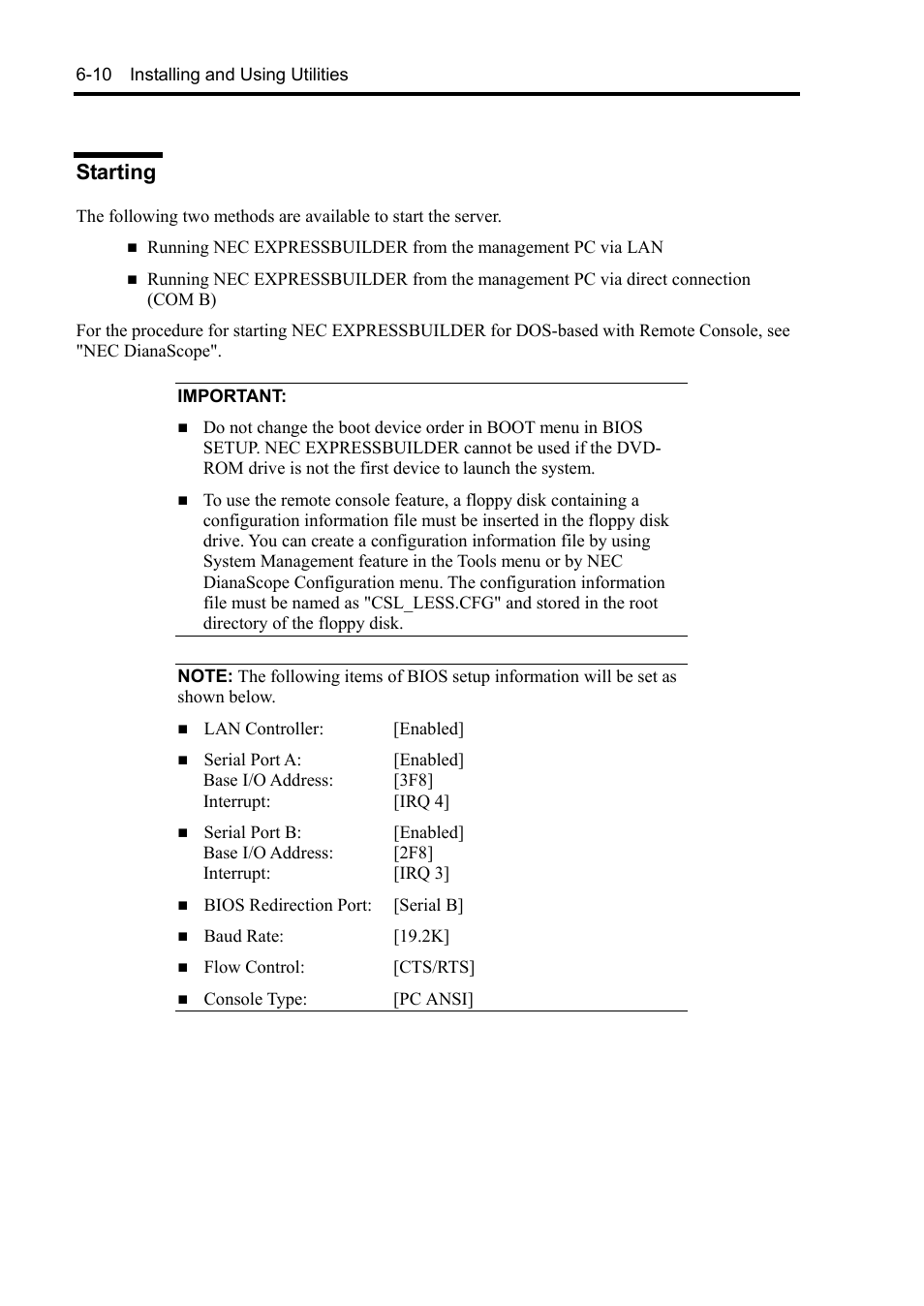 Starting | NEC Express 5800/230Eh User Manual | Page 150 / 342