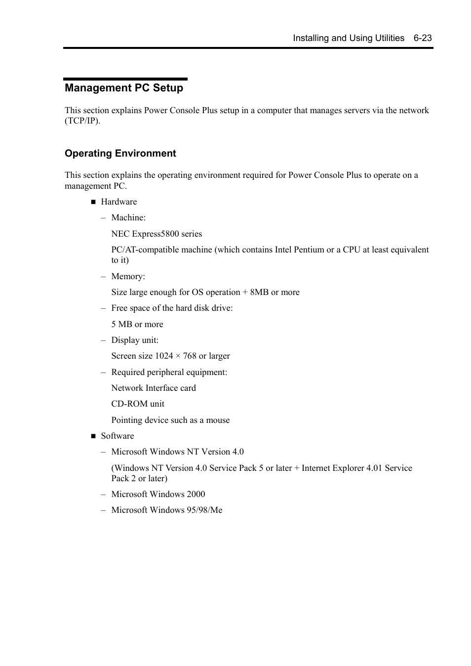 Management pc setup | NEC Express 5800/230Eh User Manual | Page 163 / 342