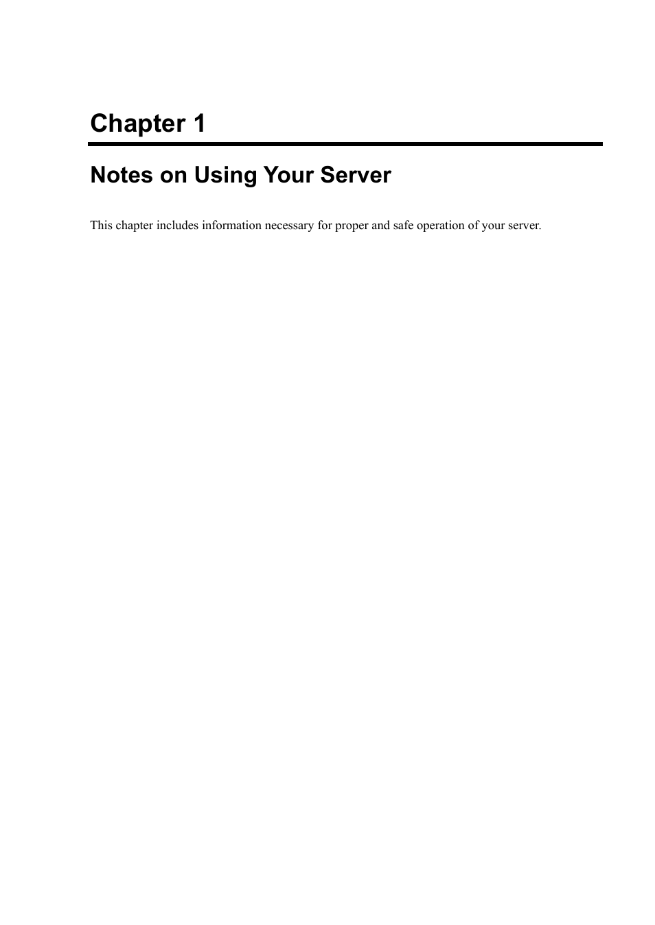 Notes on using your server, Chapter 1 | NEC Express 5800/230Eh User Manual | Page 17 / 342