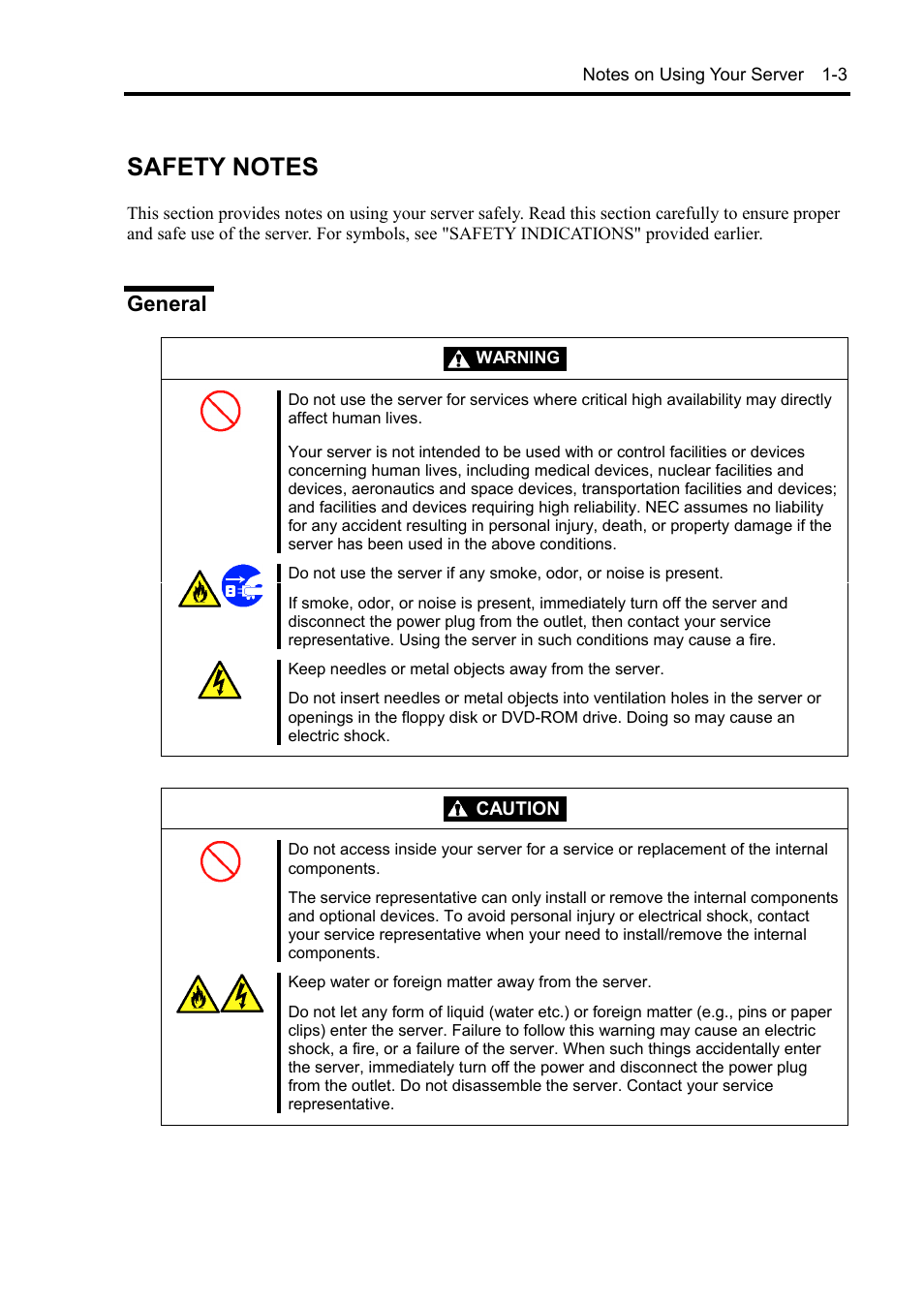 Safety notes, General | NEC Express 5800/230Eh User Manual | Page 19 / 342