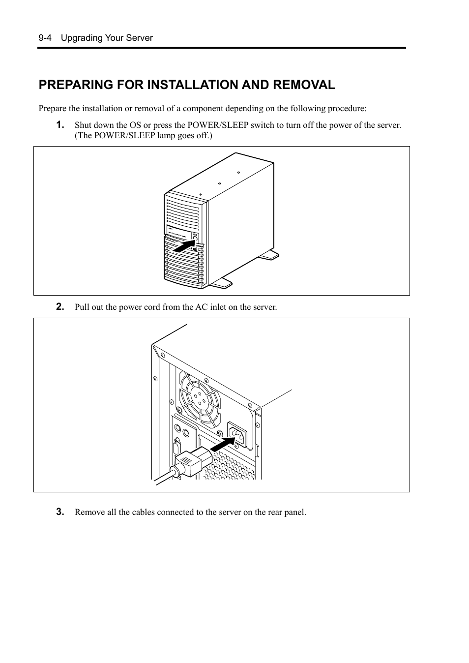 Preparing for installation and removal | NEC Express 5800/230Eh User Manual | Page 210 / 342