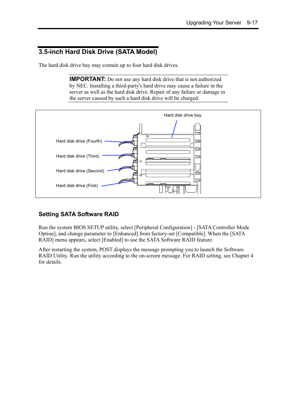 Inch hard disk drive (sata model) | NEC Express 5800/230Eh User Manual | Page 223 / 342