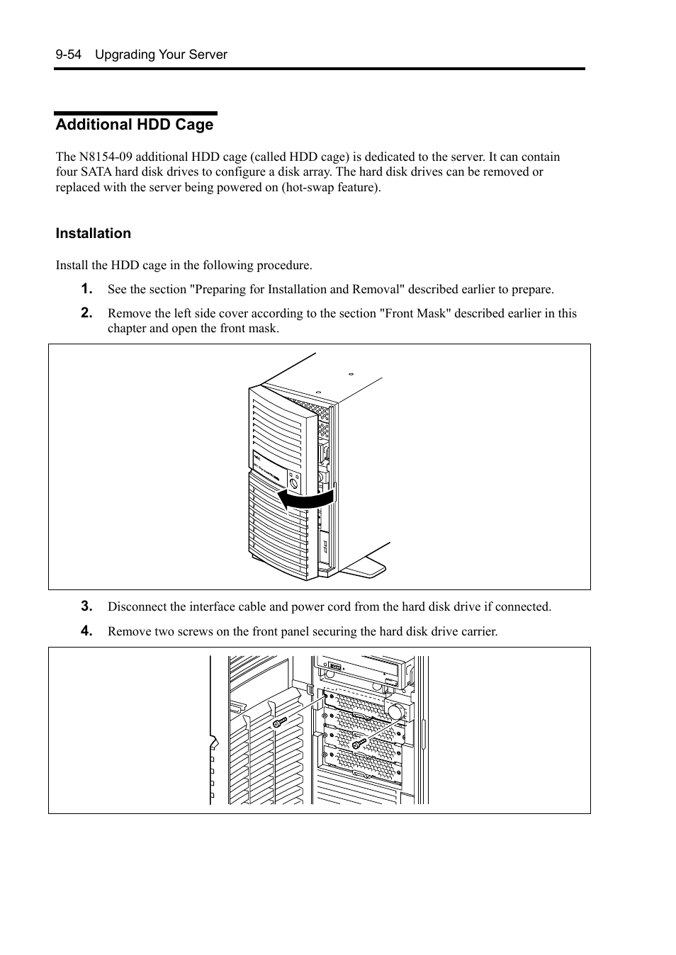 Additional hdd cage | NEC Express 5800/230Eh User Manual | Page 260 / 342