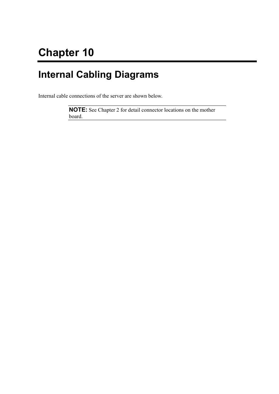 Internal cabling diagrams, Chapter 10 | NEC Express 5800/230Eh User Manual | Page 267 / 342