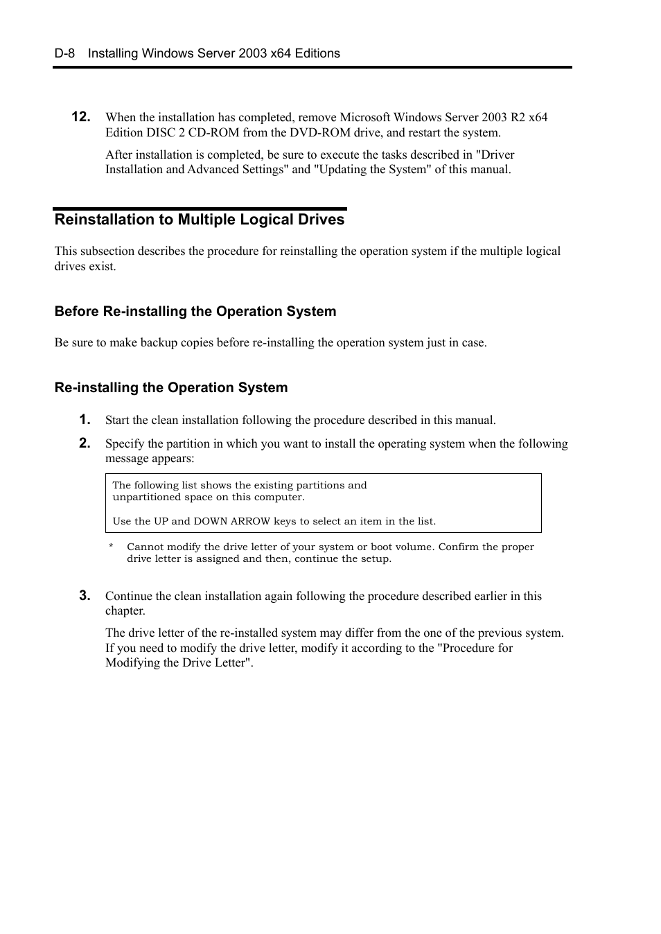 Reinstallation to multiple logical drives | NEC Express 5800/230Eh User Manual | Page 300 / 342