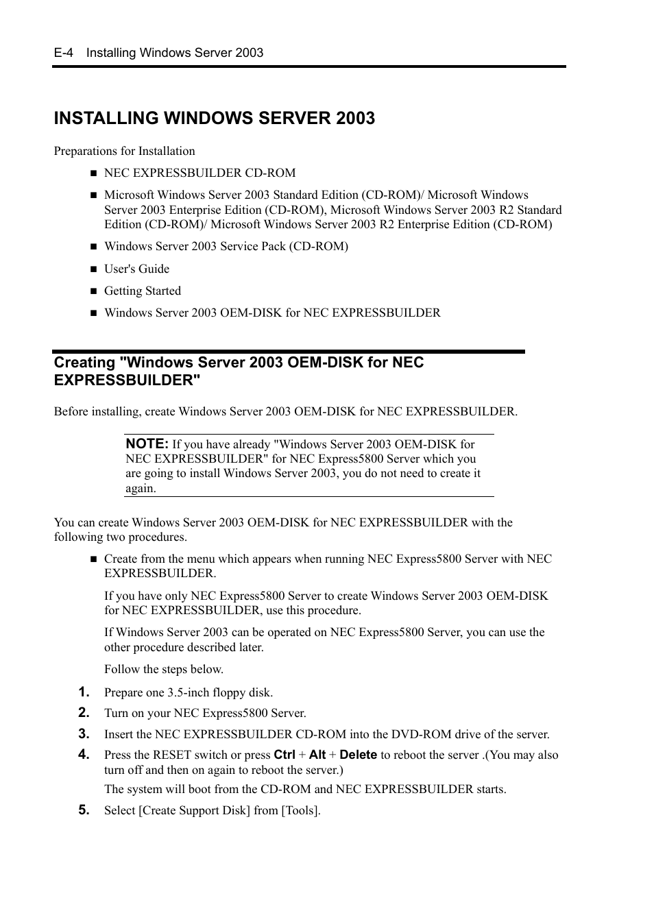 Installing windows server 2003 | NEC Express 5800/230Eh User Manual | Page 318 / 342