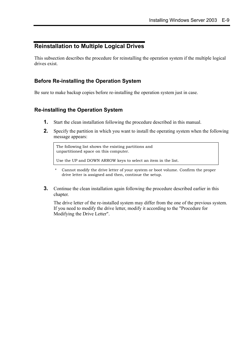 Reinstallation to multiple logical drives | NEC Express 5800/230Eh User Manual | Page 323 / 342