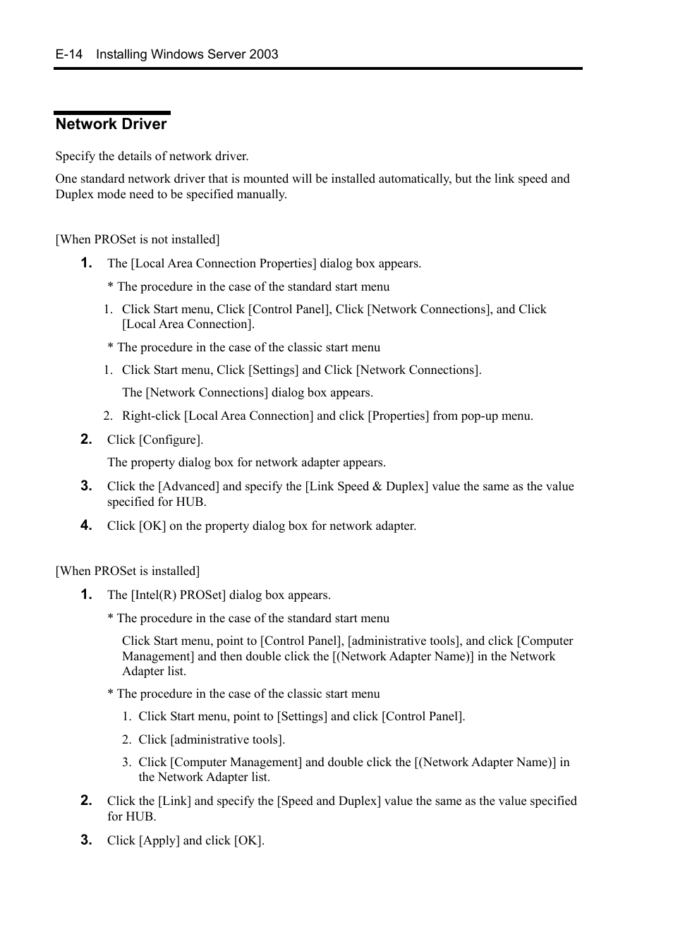Network driver | NEC Express 5800/230Eh User Manual | Page 328 / 342