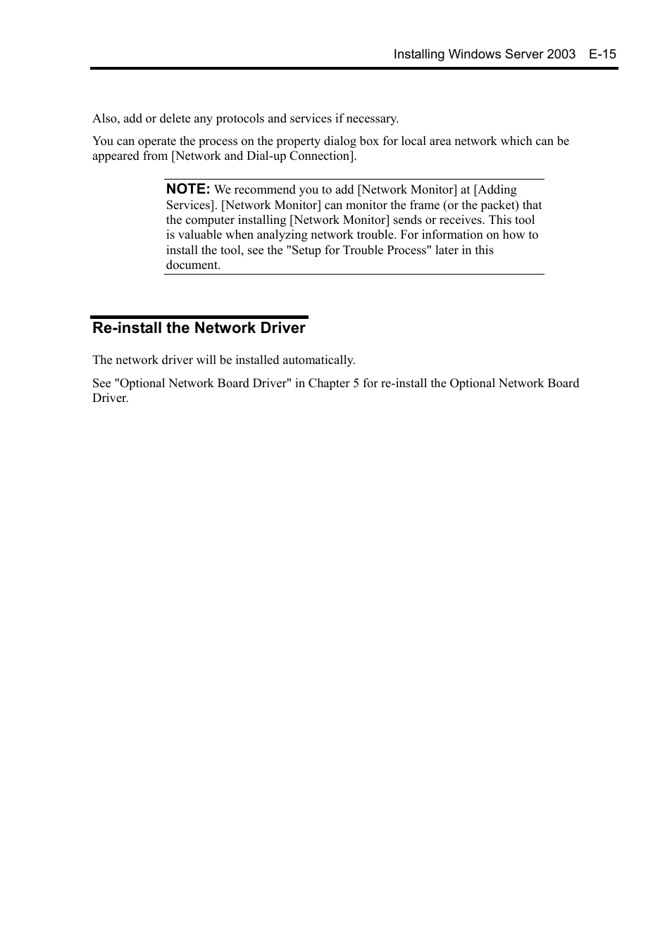 Re-install the network driver | NEC Express 5800/230Eh User Manual | Page 329 / 342