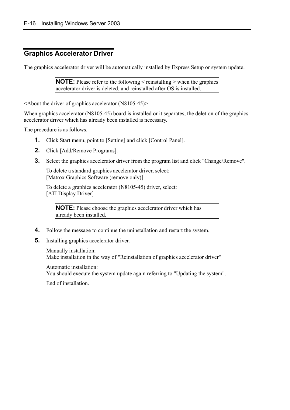 Graphics accelerator driver | NEC Express 5800/230Eh User Manual | Page 330 / 342
