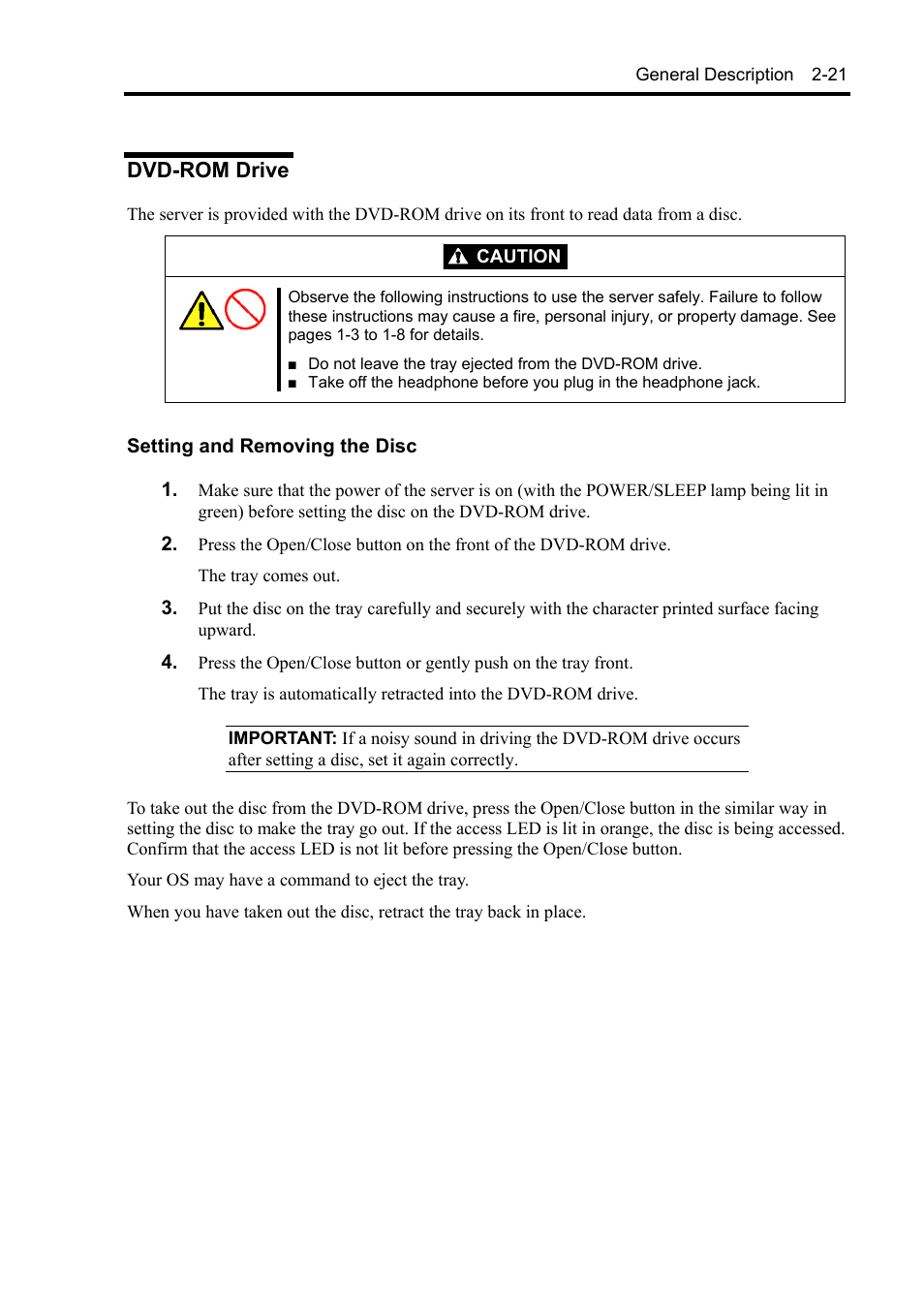 Dvd-rom drive | NEC Express 5800/230Eh User Manual | Page 49 / 342