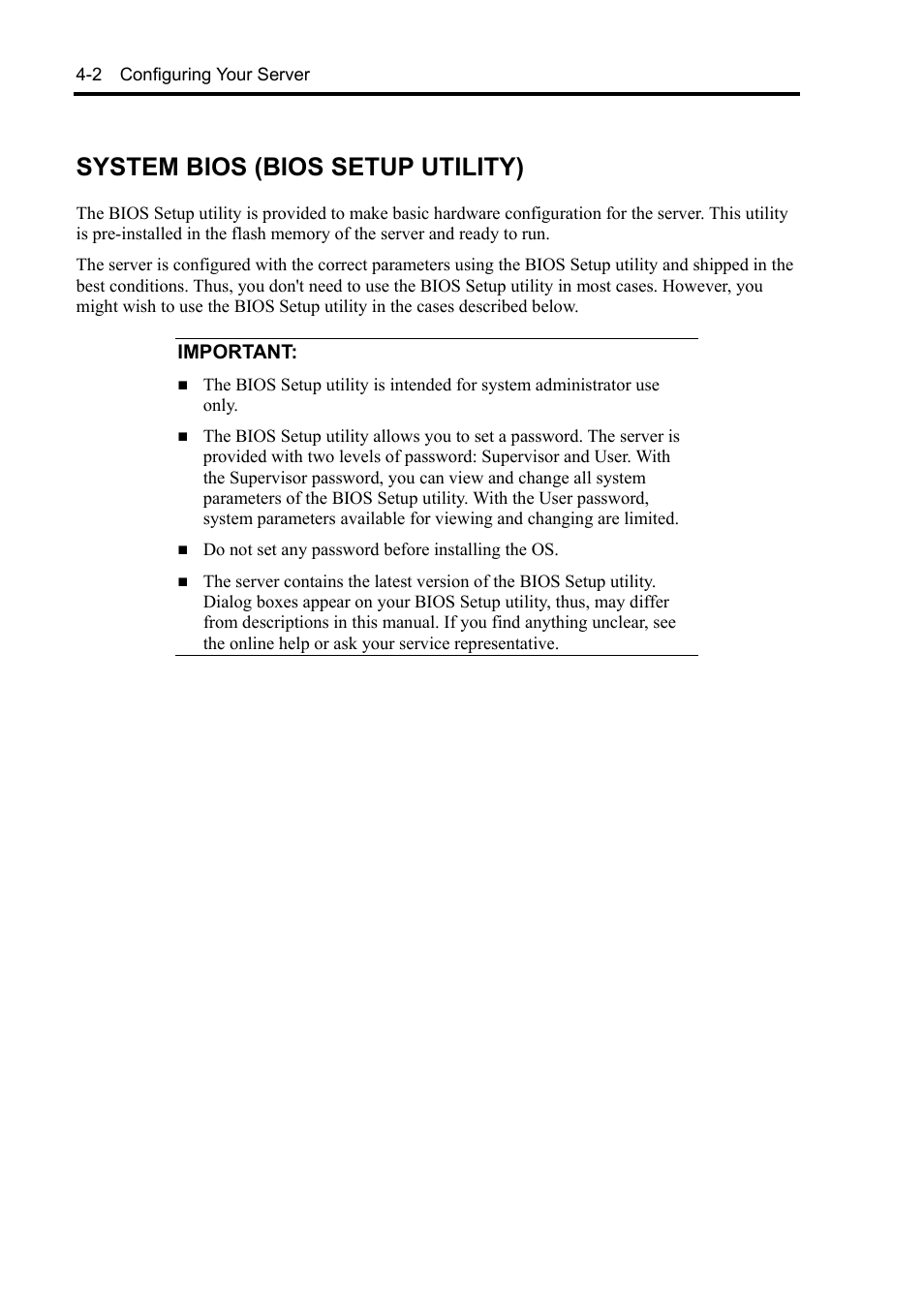 System bios (bios setup utility) | NEC Express 5800/230Eh User Manual | Page 66 / 342