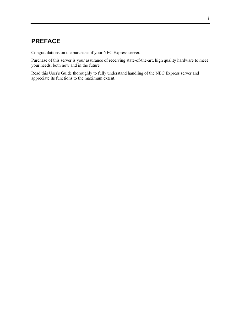 Preface | NEC Express 5800/230Eh User Manual | Page 7 / 342