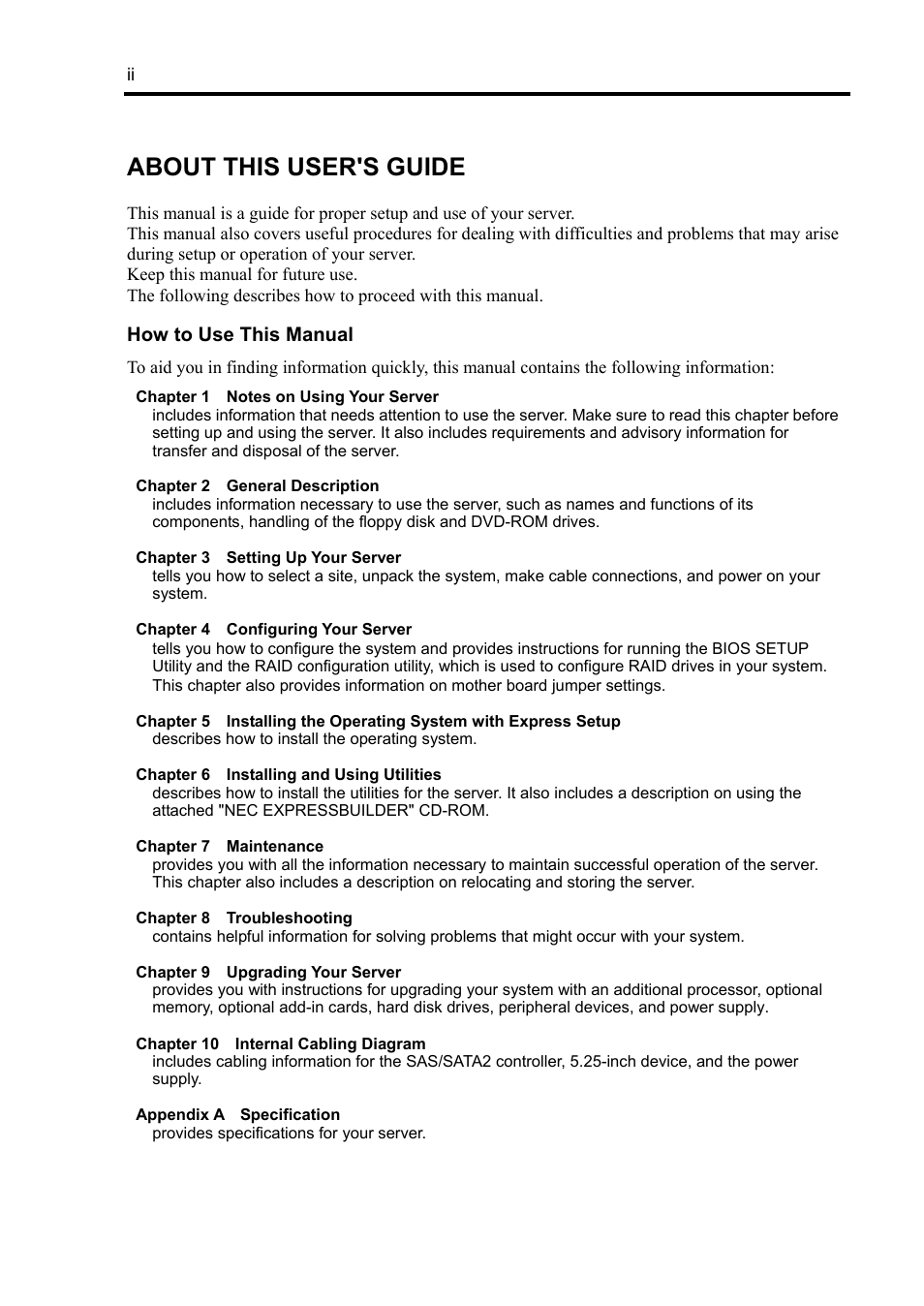 About this user's guide, How to use this manual | NEC Express 5800/230Eh User Manual | Page 8 / 342