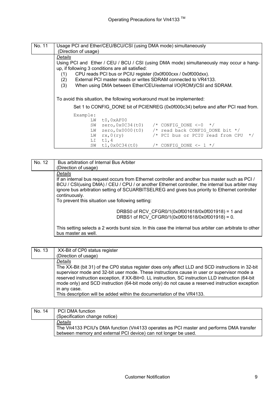NEC VR4133 User Manual | Page 9 / 11