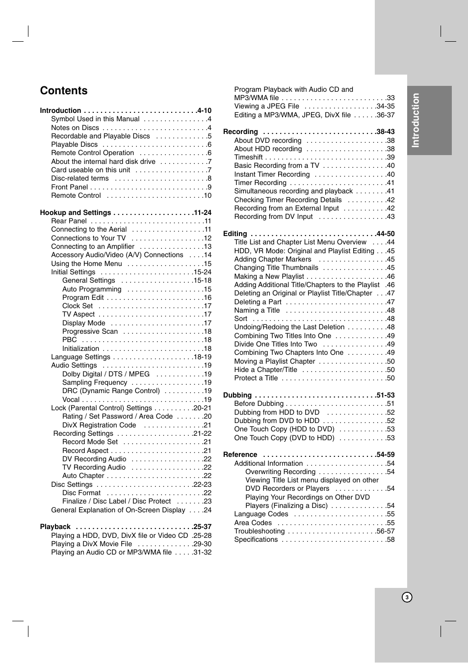 NEC NDH-160 User Manual | Page 3 / 60