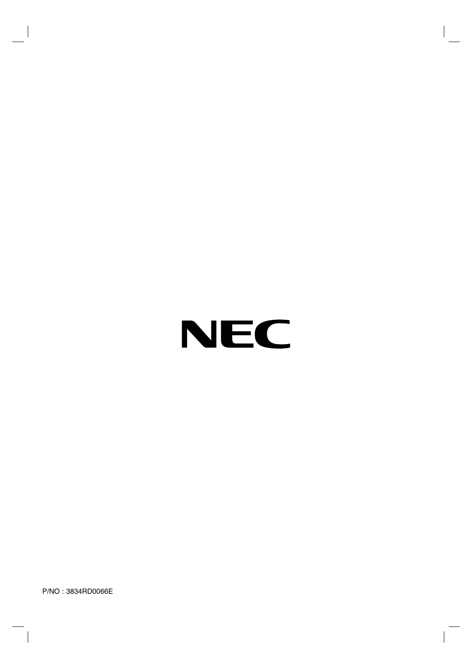 NEC NDH-160 User Manual | Page 60 / 60