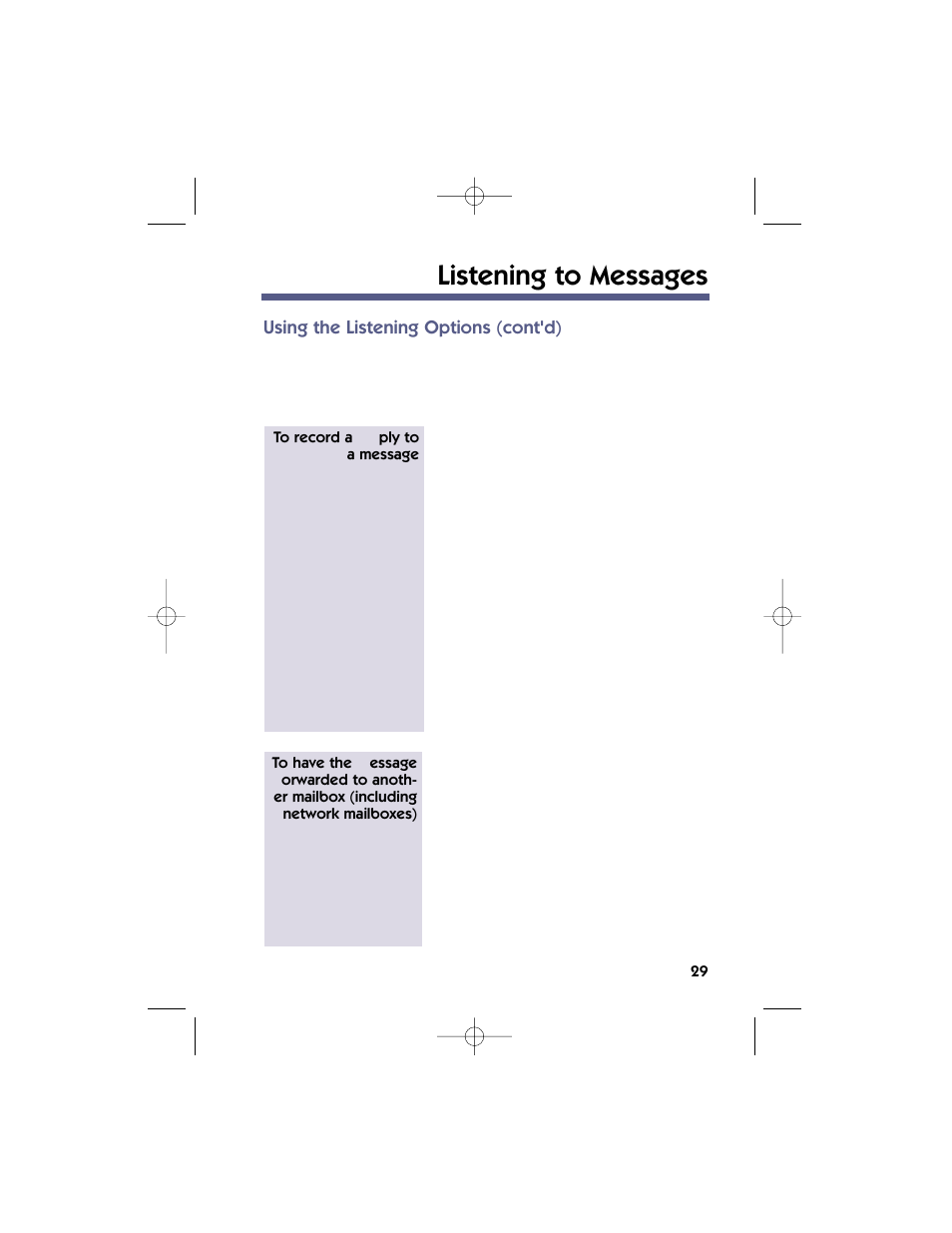 Listening to messages | NEC 17600SUG05 User Manual | Page 33 / 82