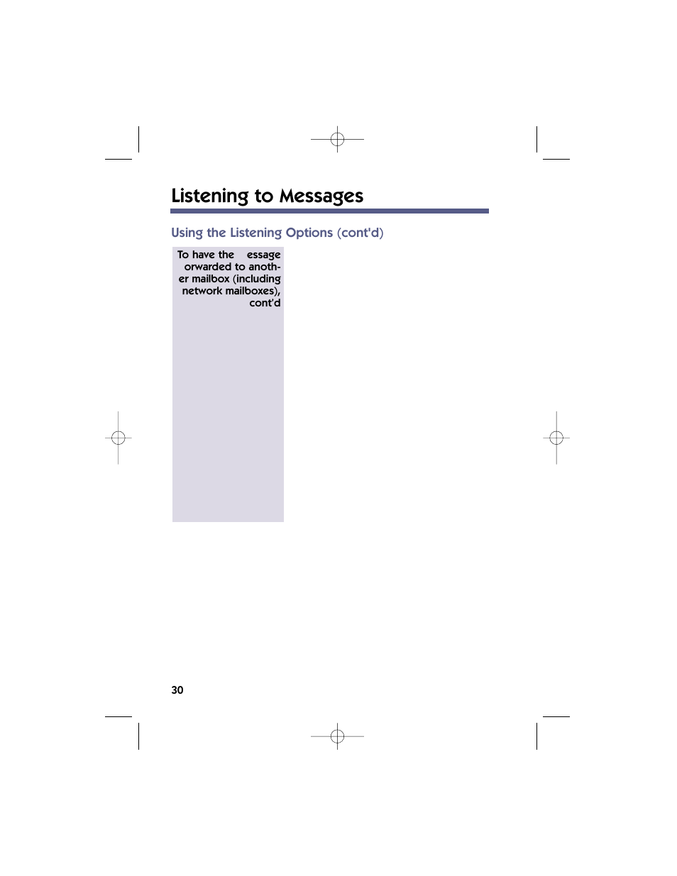 Listening to messages | NEC 17600SUG05 User Manual | Page 34 / 82