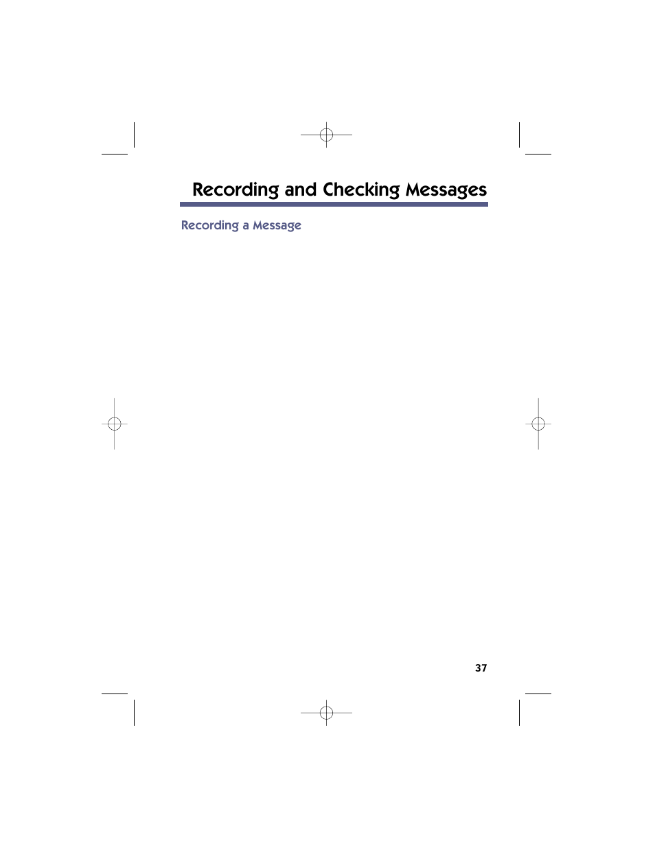 Recording and checking messages, Recording a message | NEC 17600SUG05 User Manual | Page 41 / 82