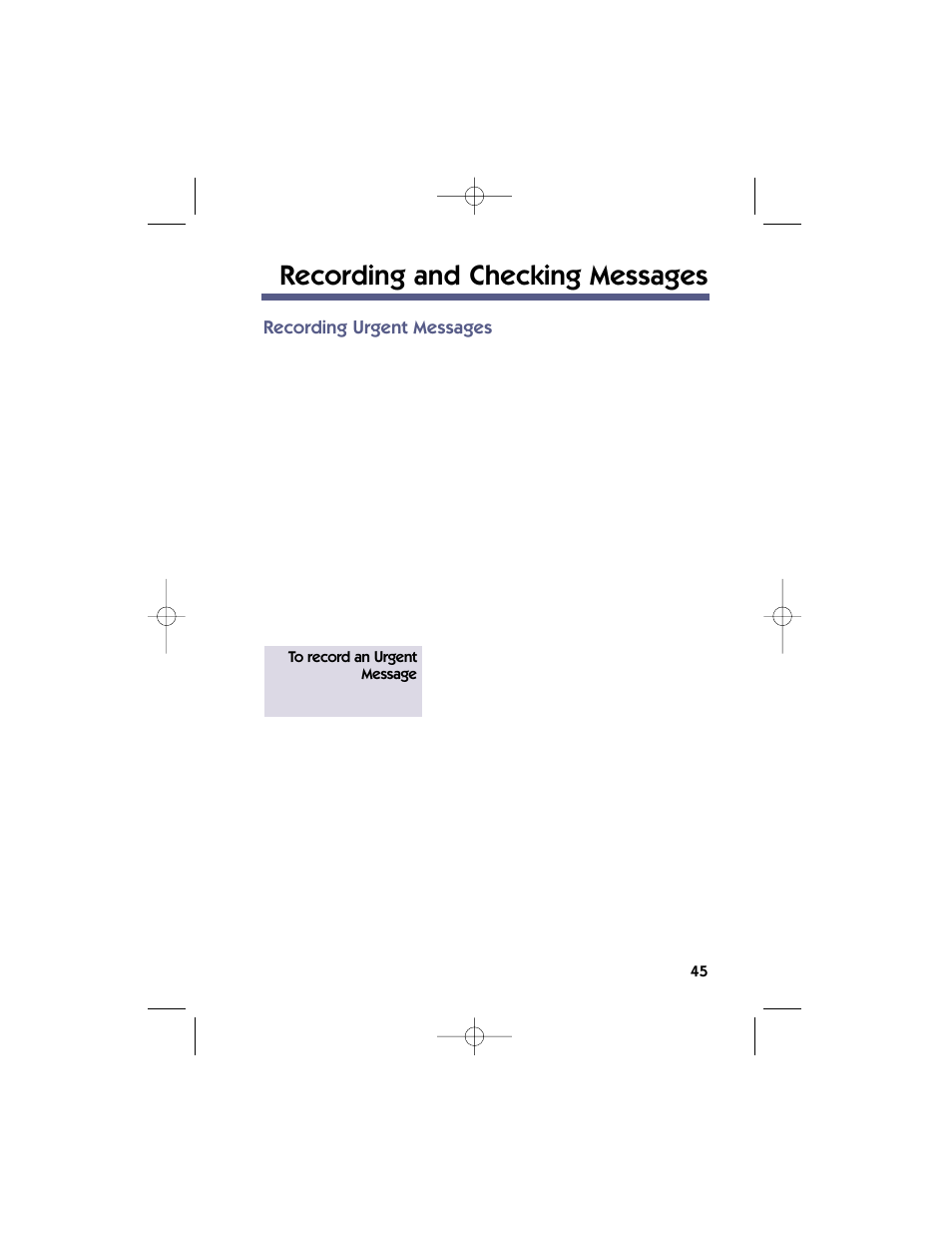 Recording and checking messages | NEC 17600SUG05 User Manual | Page 49 / 82