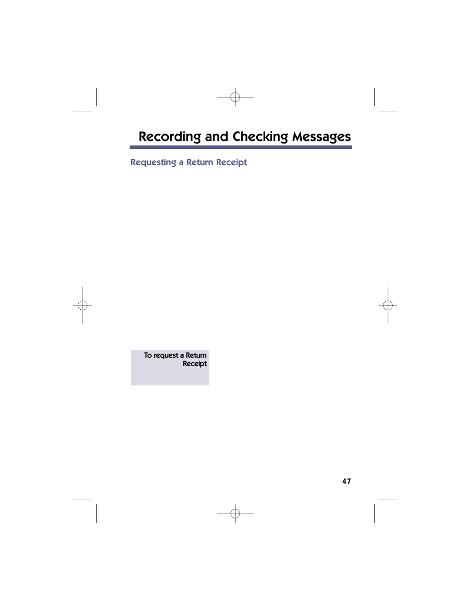 Recording and checking messages | NEC 17600SUG05 User Manual | Page 51 / 82