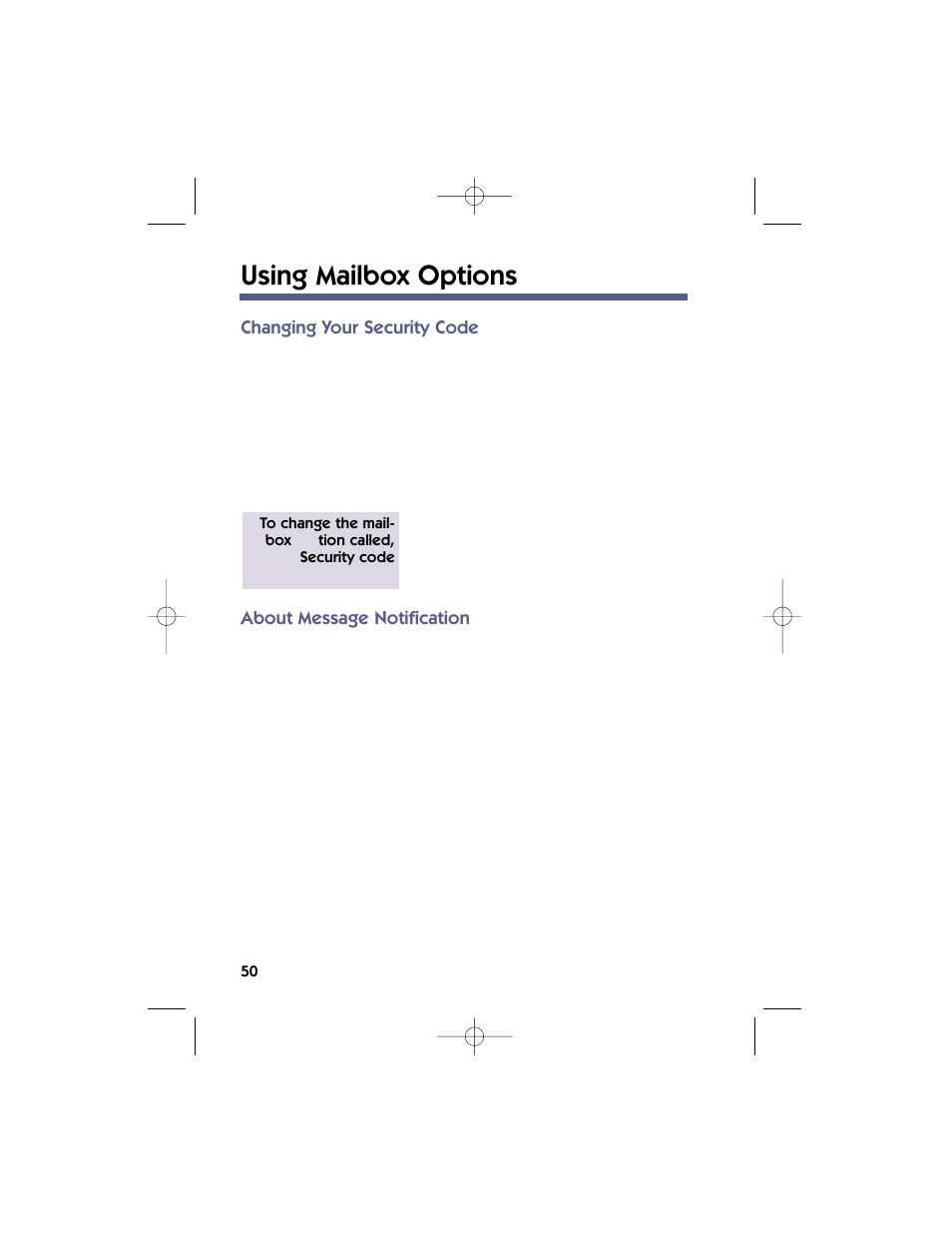 Using mailbox options | NEC 17600SUG05 User Manual | Page 54 / 82