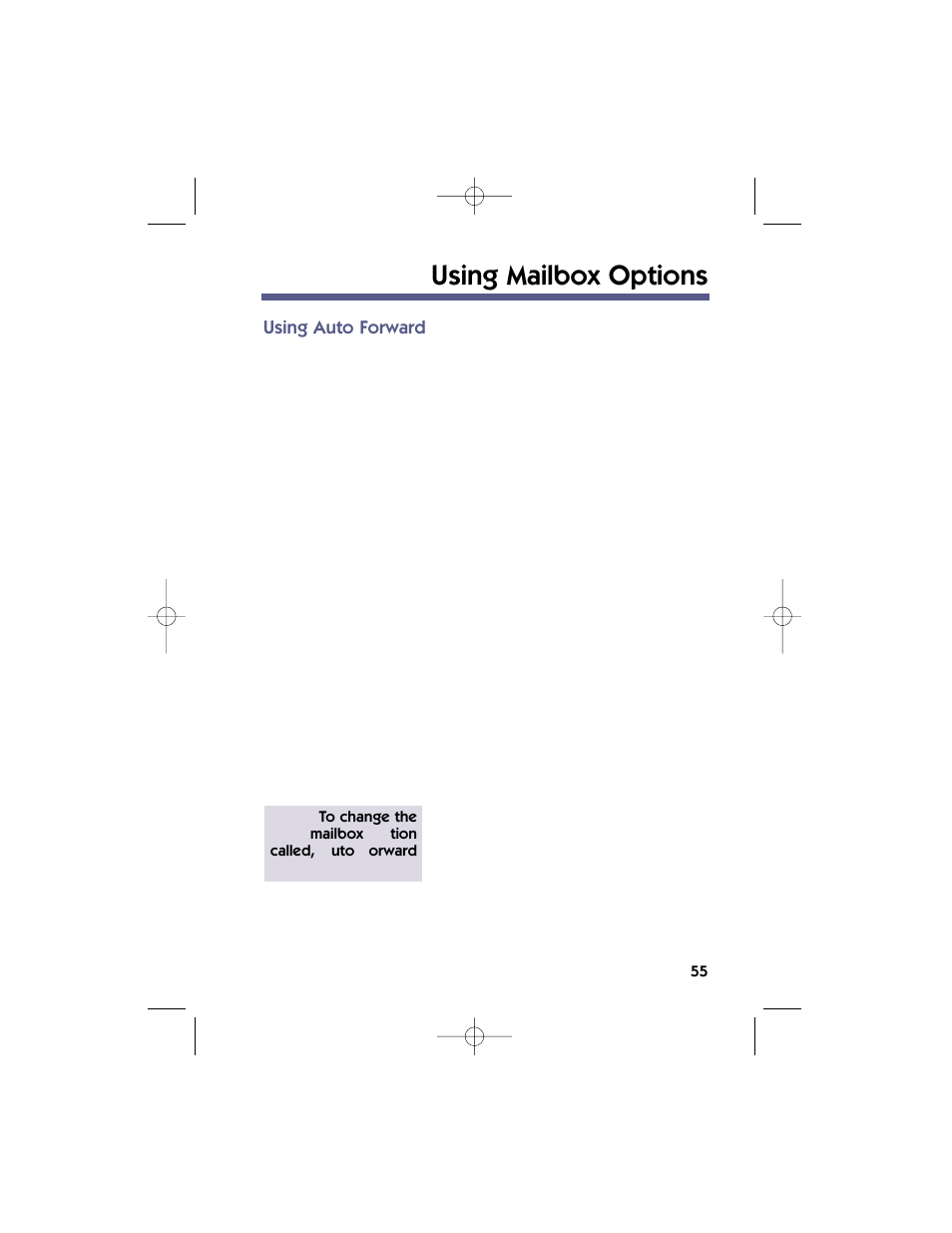 Using mailbox options | NEC 17600SUG05 User Manual | Page 59 / 82