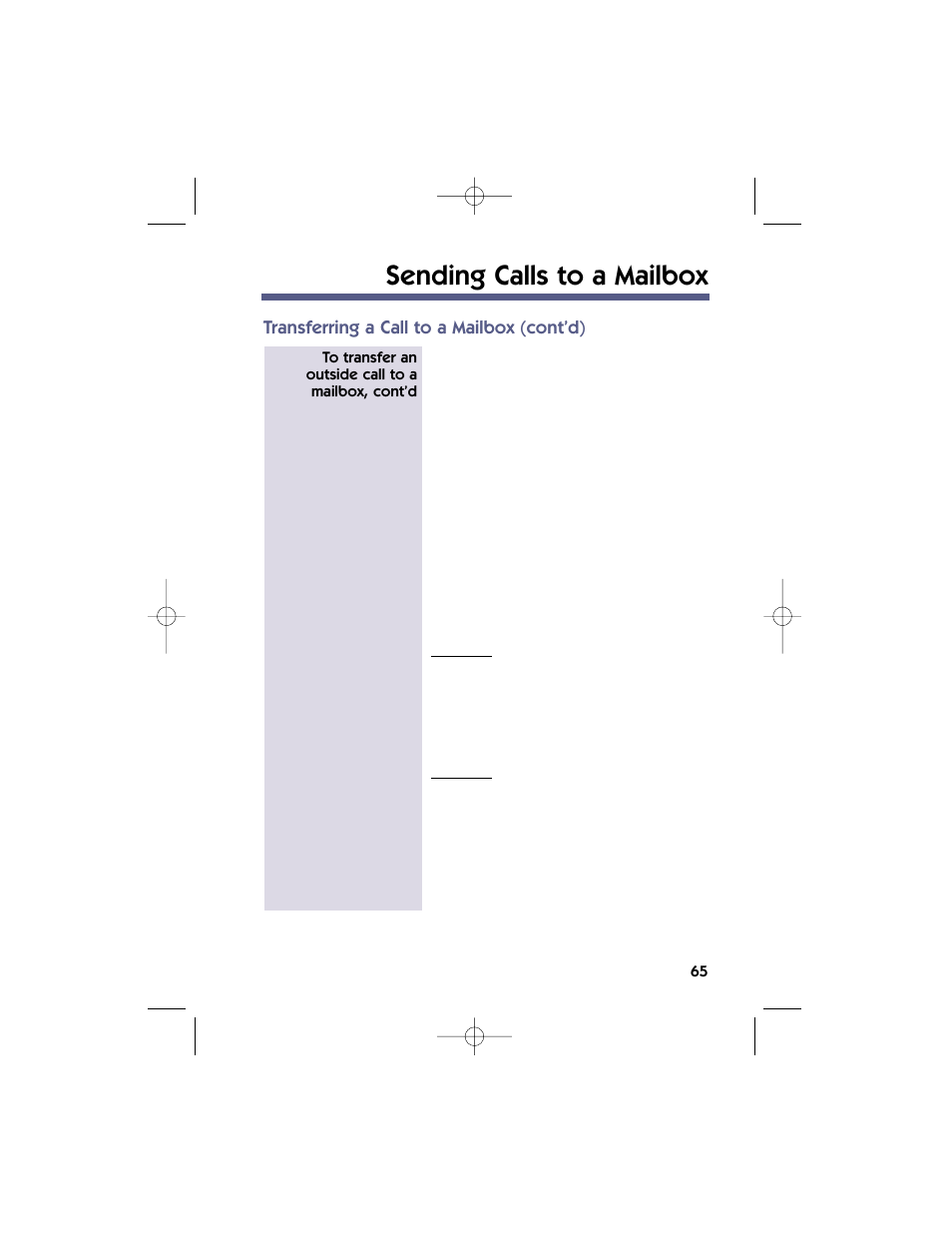 Sending calls to a mailbox | NEC 17600SUG05 User Manual | Page 69 / 82