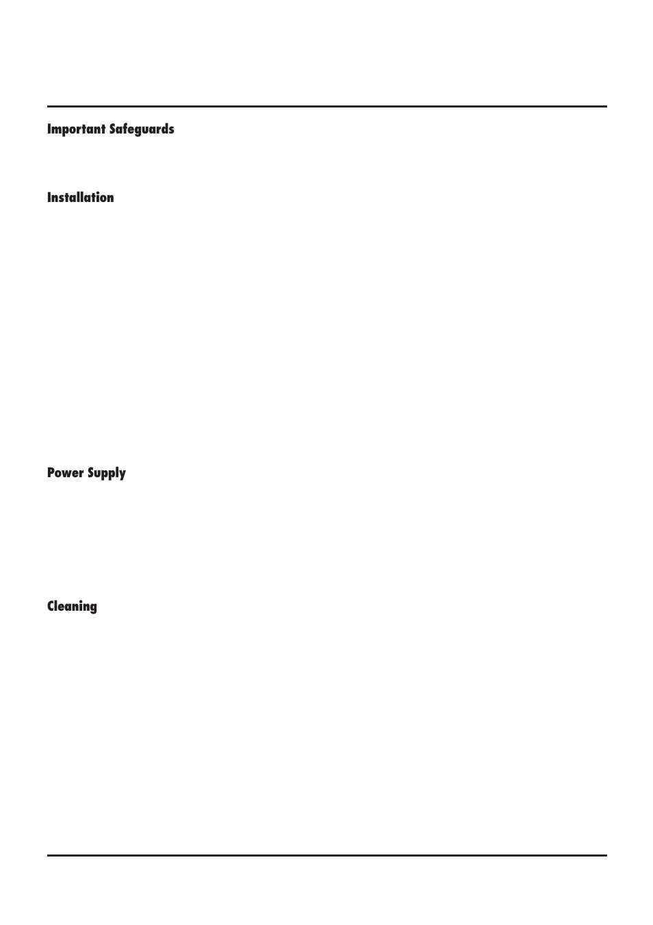 Important safeguards, Installation, Power supply | Cleaning | NEC MultiSync MT840 User Manual | Page 3 / 42