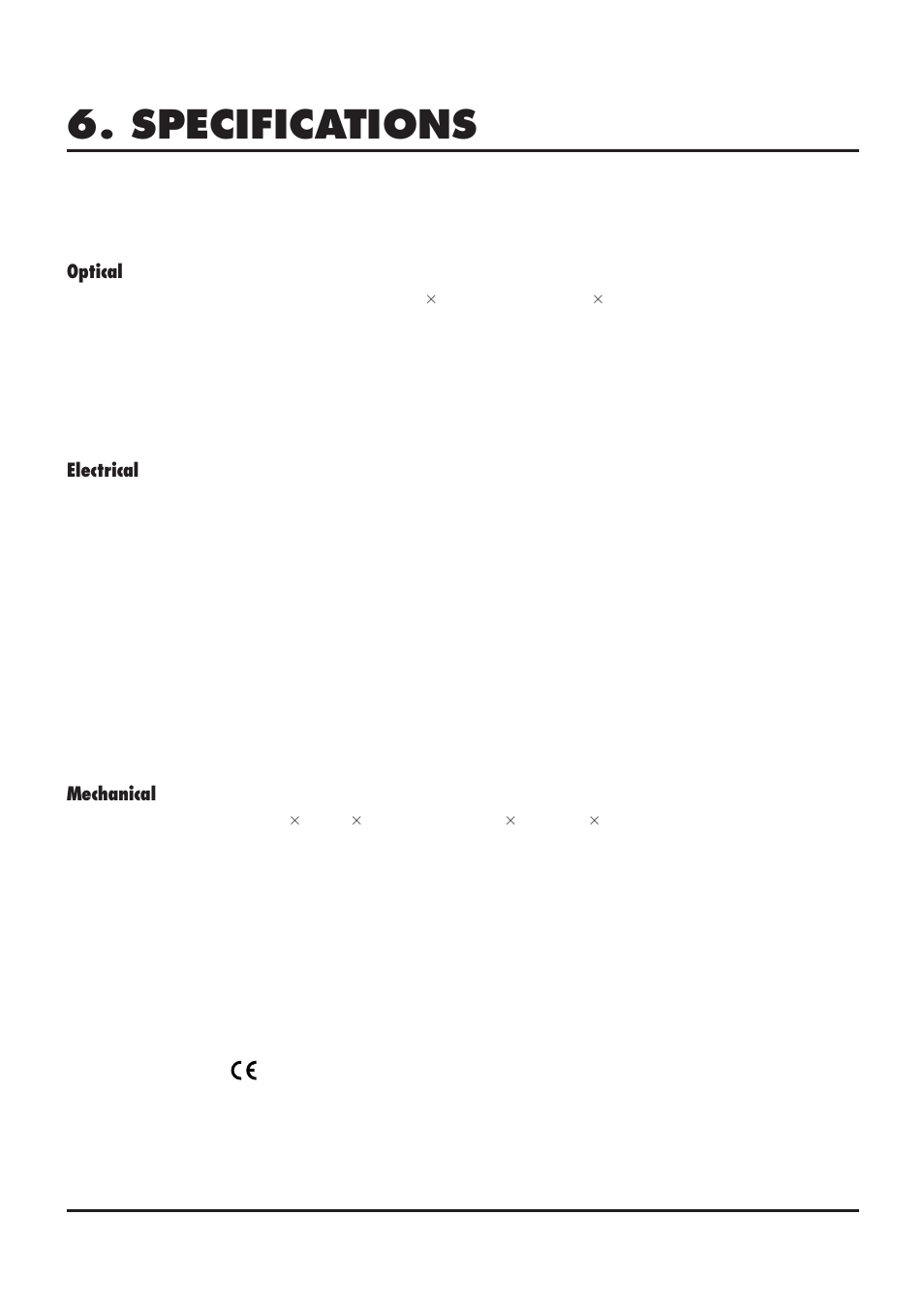 Specifications, Electrical, Mechanical | NEC MultiSync MT840 User Manual | Page 37 / 42