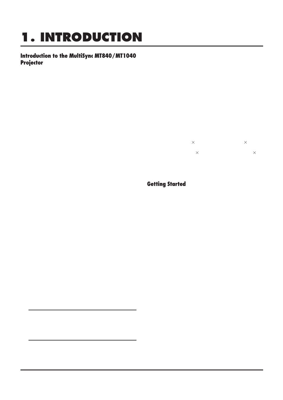 Introduction, Getting started | NEC MultiSync MT840 User Manual | Page 6 / 42