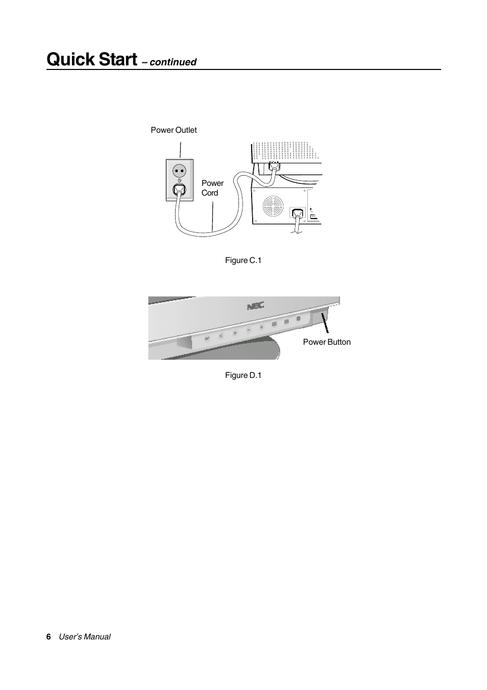 Quick start | NEC FE770/FE771 User Manual | Page 6 / 18