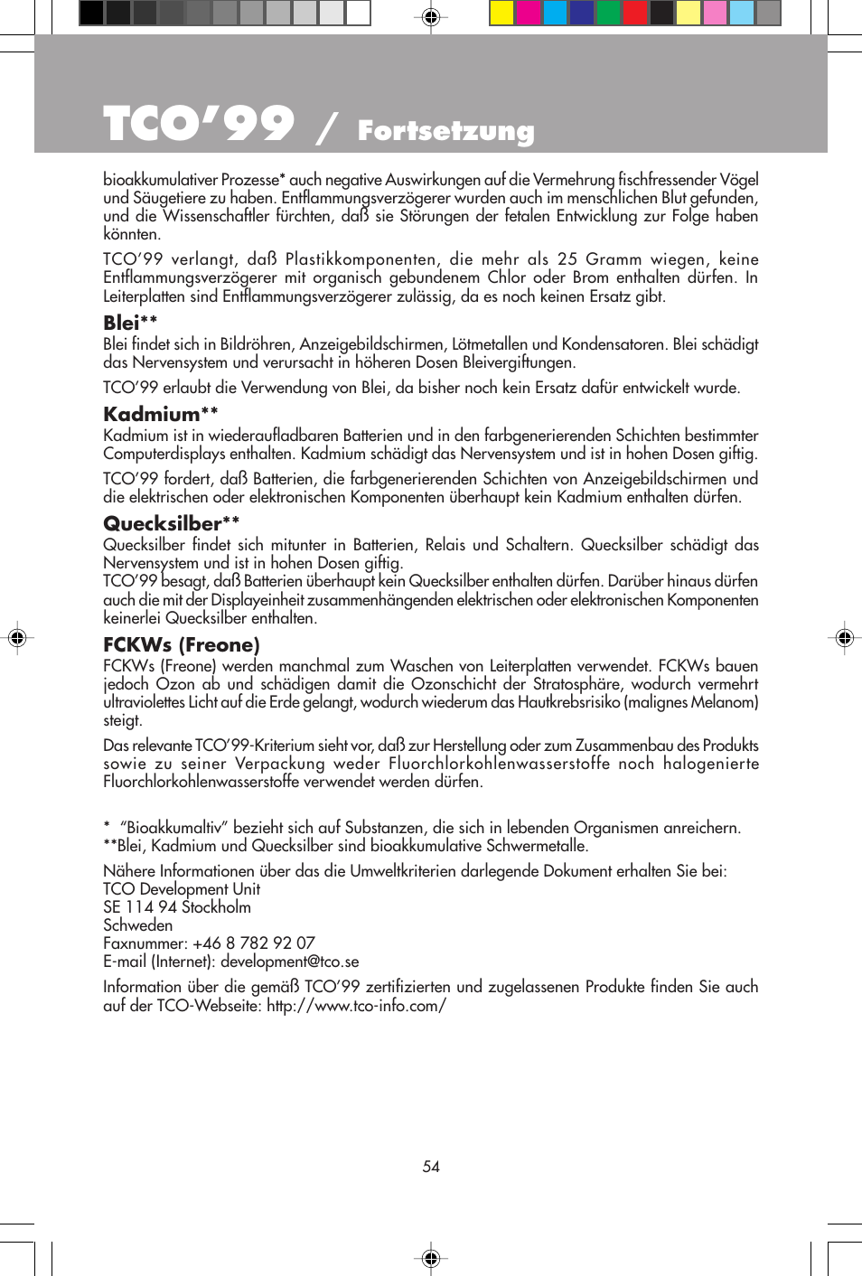 Tco’99, Fortsetzung | NEC E750 User Manual | Page 56 / 60