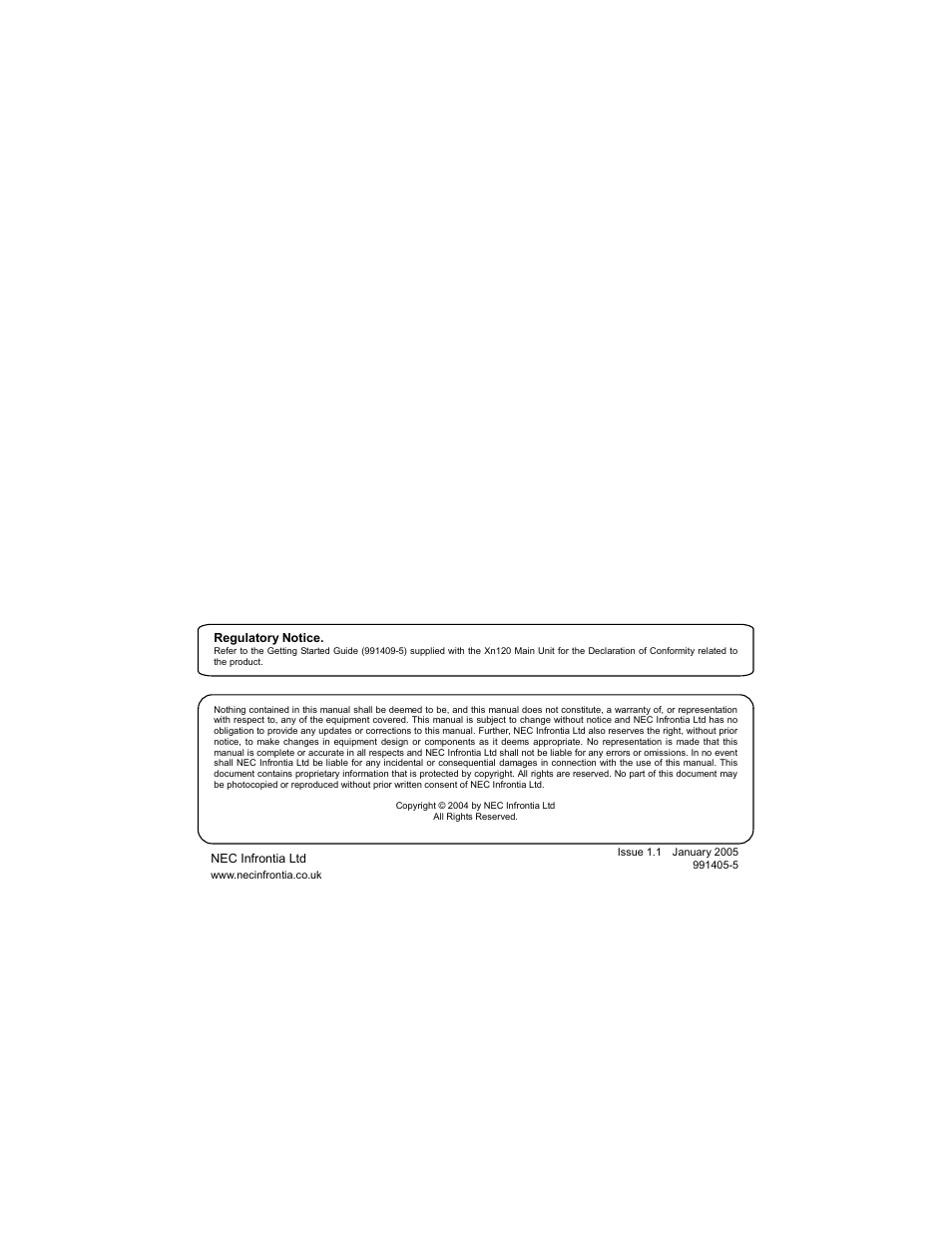 NEC Xn120 Talk User Manual | Page 12 / 12