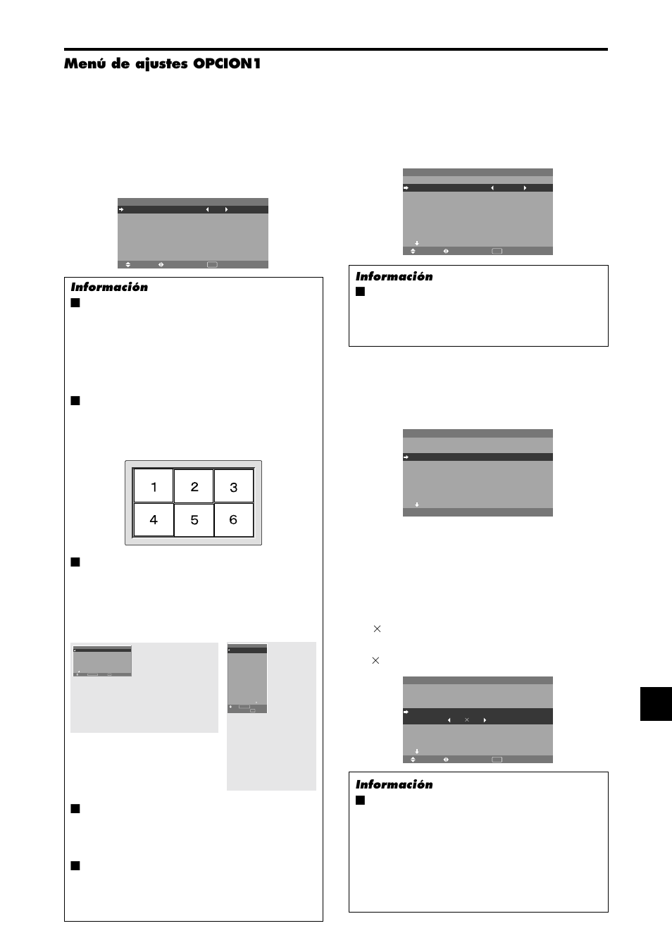 Menú de ajustes opcion1 | NEC PX-42XM4A User Manual | Page 118 / 192