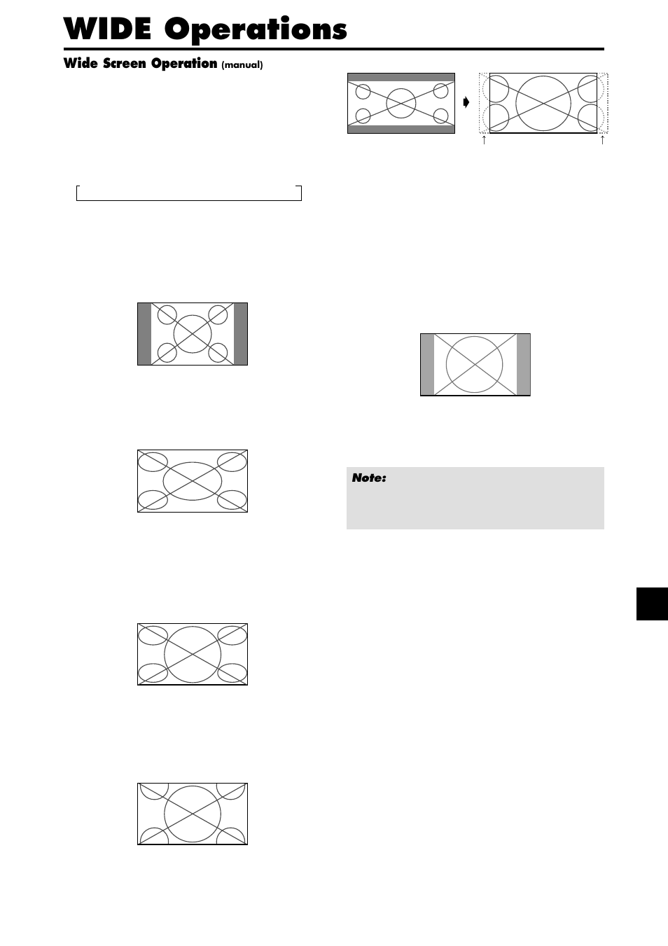 Wide operations, Wide screen operation | NEC PX-42XM4A User Manual | Page 14 / 192