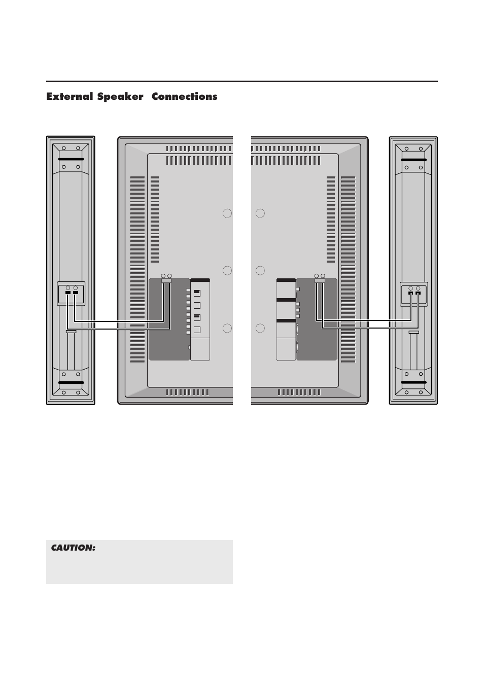 External speaker connections | NEC 4200W User Manual | Page 15 / 44