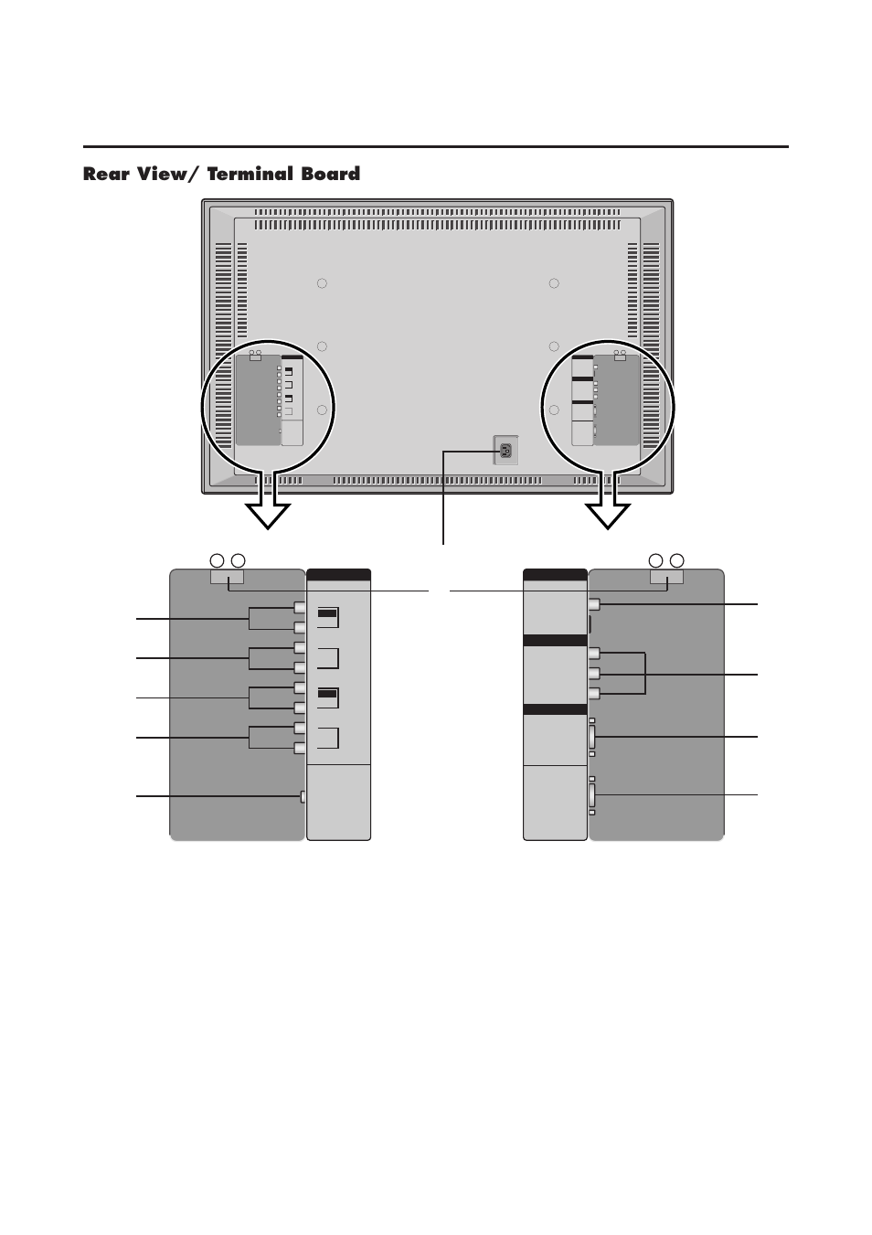 Rear view/ terminal board | NEC 4200W User Manual | Page 9 / 44