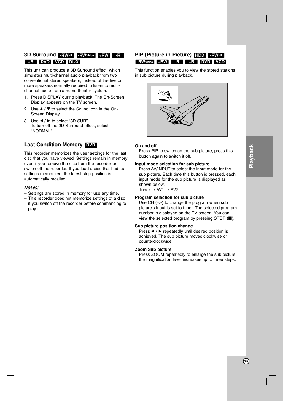 Playback | NEC NDH-81 NDH-161 User Manual | Page 25 / 57
