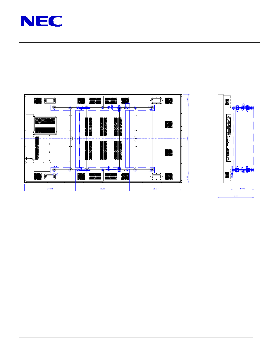 Lcd8205 installation guide, 82” lcd display | NEC MultiSync LCD8205 User Manual | Page 8 / 10